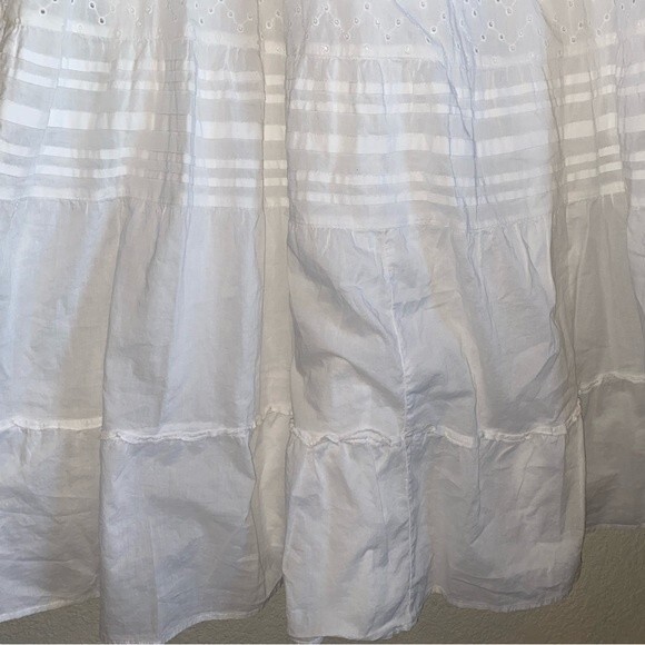 style co white Crochet eyelet tank long beach dress 8p lagen cottage fairy - Picture 9 of 16